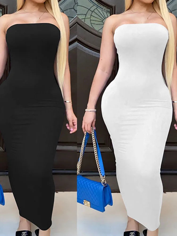 Elegant Tube Maxi Dress