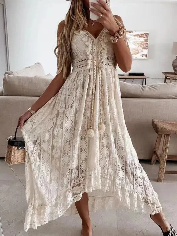 Boho Lace Maxi Dress