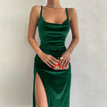 Elegant Velvet Slip Midi Dress